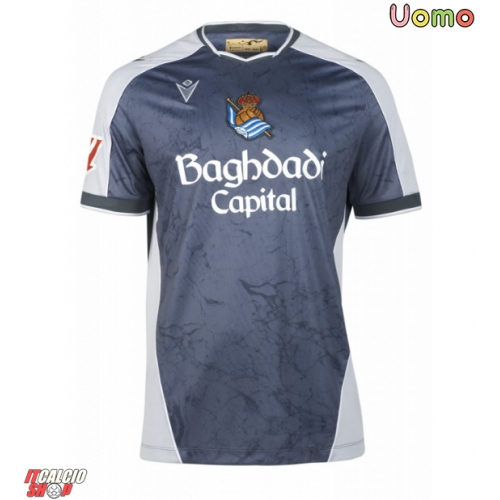 Real Sociedad Brais Mendez #23 Seconda Maglia 2025-26 Manica Corta